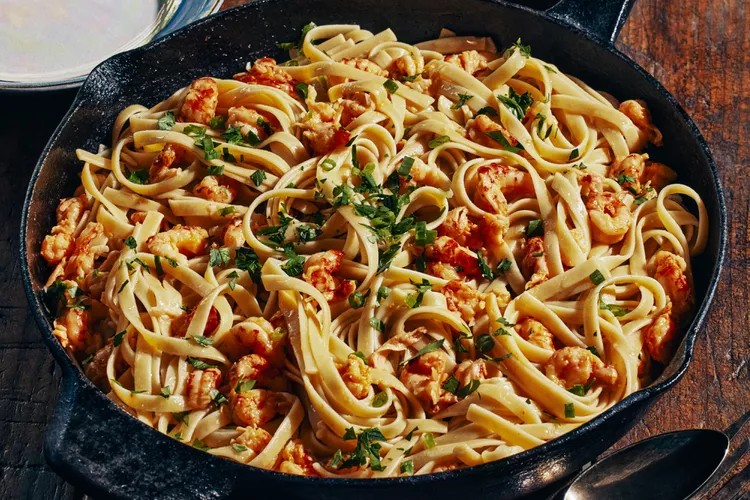 Louisiana Crawfish Fettuccine with Jalapeno
