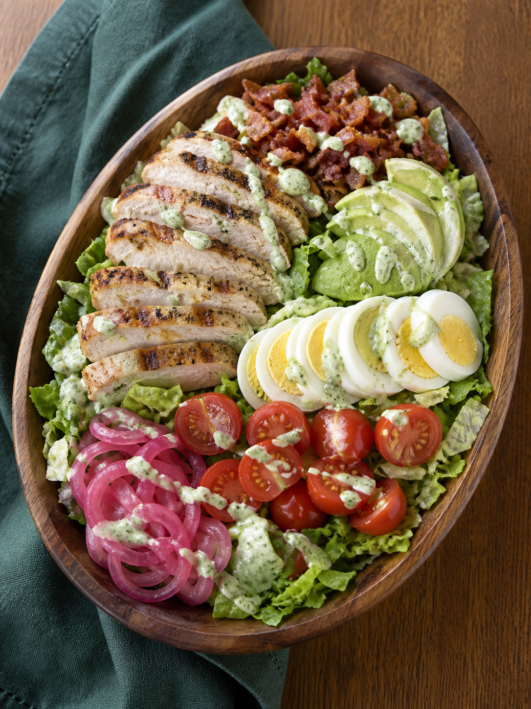 Copycat Panera Green Goddess Cobb Salad with Chicken