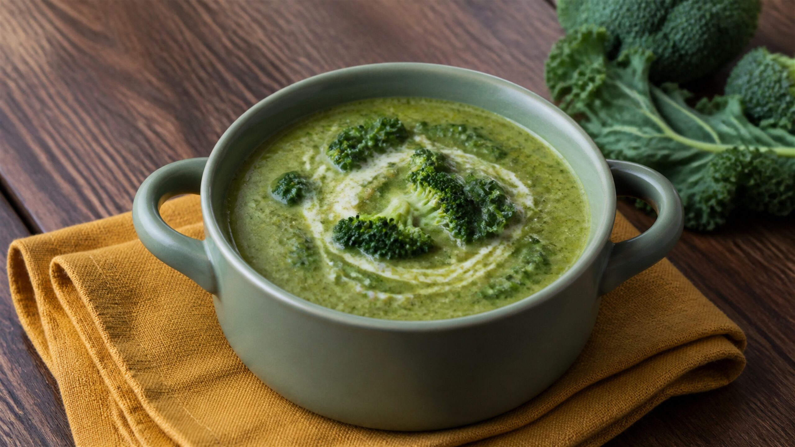 Broccoli, Kale and Lentil Soup